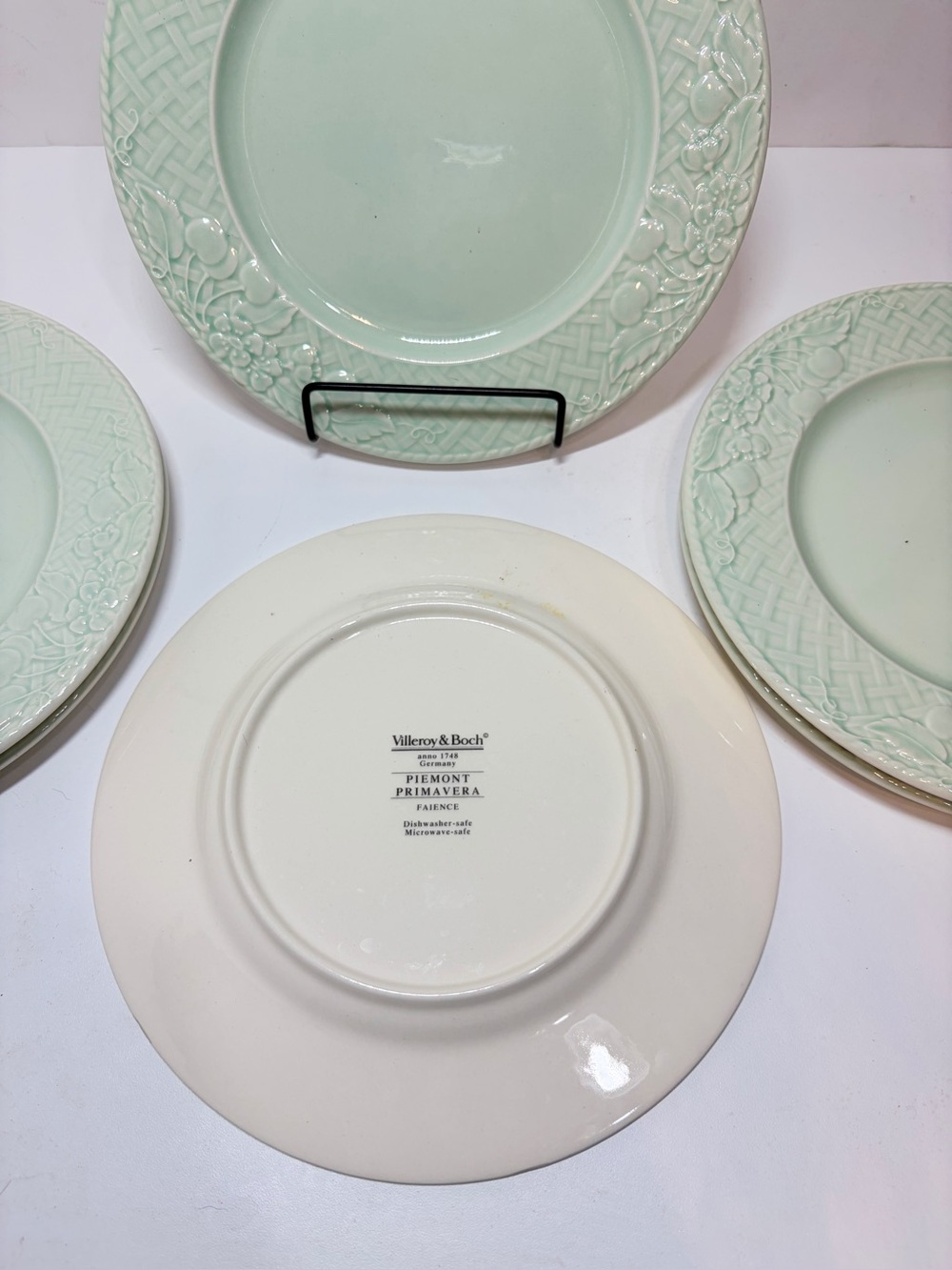 6 Villeroy & Boch Piemonte Primavera Faience Salad/Dessert Plates